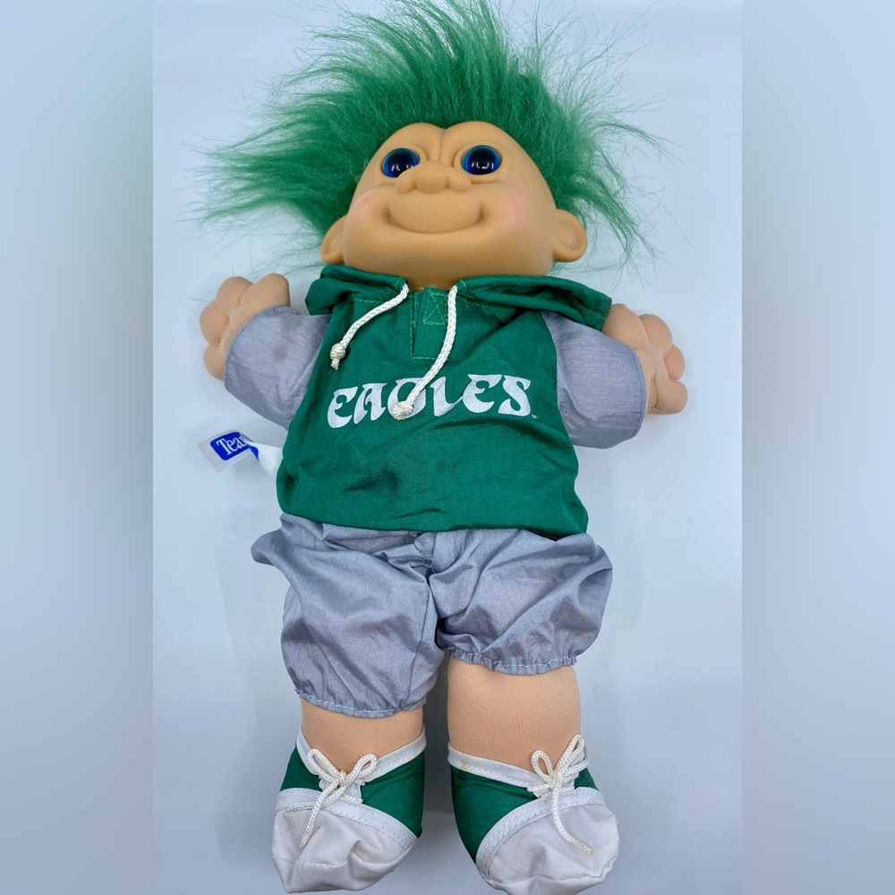 Vintage Russ Plush NFL Officially Licensed Eagles Troll Doll, Nostalgic, 10inch